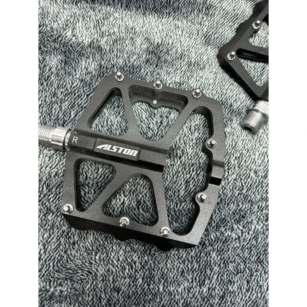 Alston Black Aluminum MTB Bike Pedals (SH5)